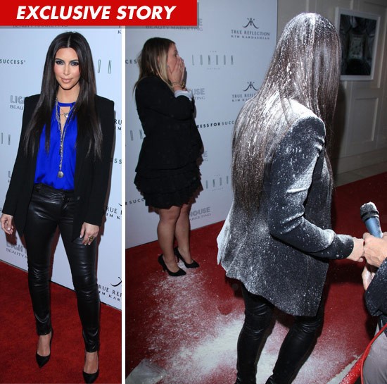Kim Kardashian enfarinee
