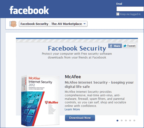 Facebook anti virus market place Facebook anti virus market place