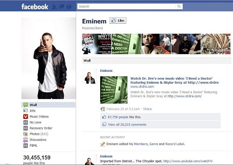 Eminem Facebook